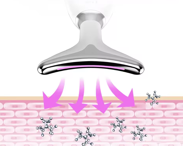 Masajeador Facial y de Cuello Reafirmante con 3 Luces LED – ¡Dile adiós a la flacidez y revela tu piel radiante!