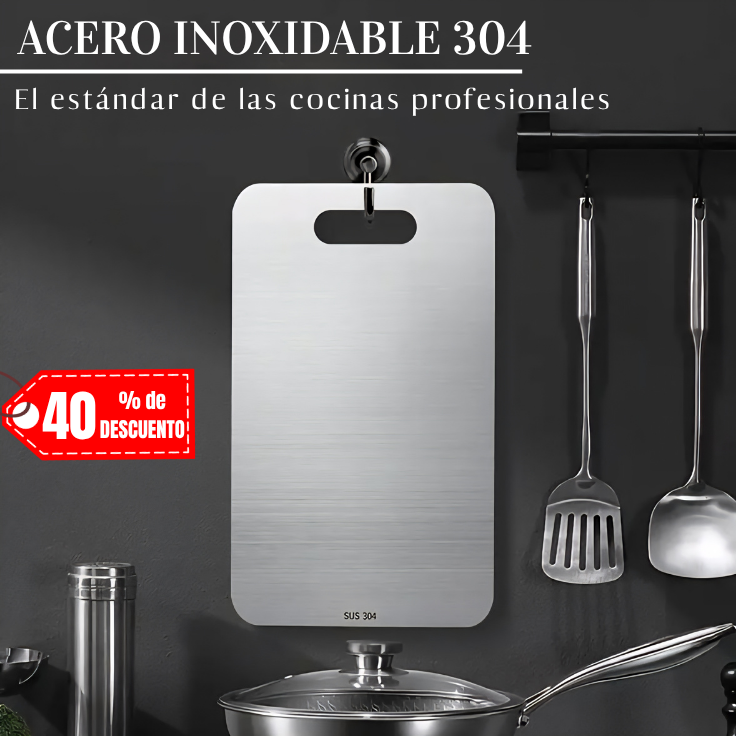 TABLA DE COCINA PROFESIONAL EN ACERO INOXIDABLE 304 (GRADO ALIMENTICIO) 1 SET (2 UNIDADES)
