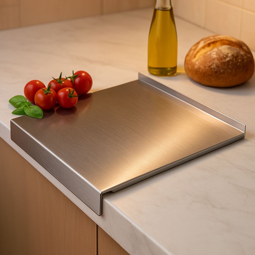 Tabla profesional de cocina en acero inoxidable 304 (grado alimenticio) 1 set con 2 unidades