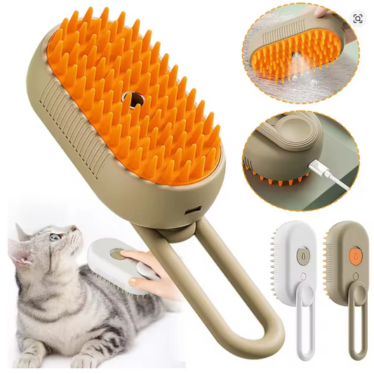 🐾 Cepillo a Vapor para Mascotas – ¡Deja su pelaje más limpio, brillante y saludable! ✨