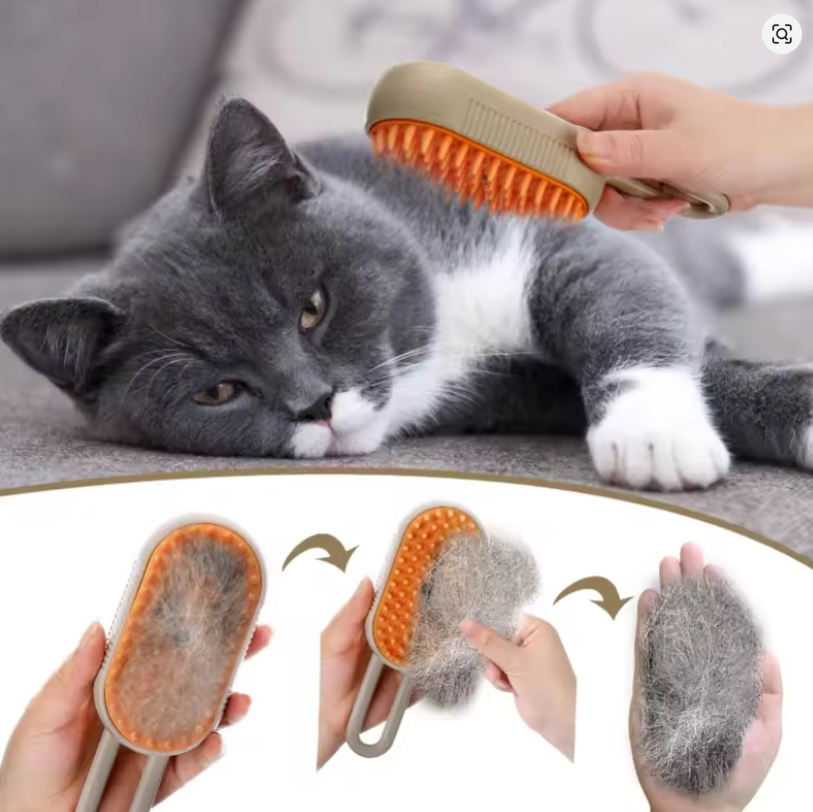 🐾 Cepillo a Vapor para Mascotas – ¡Deja su pelaje más limpio, brillante y saludable! ✨