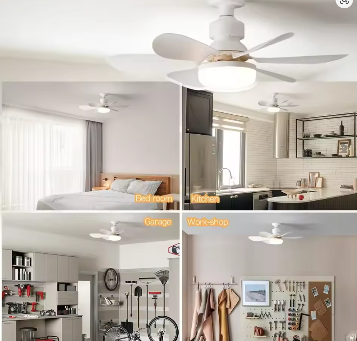 💡Foco Lámpara Ventilador 6 Aspas ✨ – Ilumina y Refresca tu Espacio en un Solo Paso