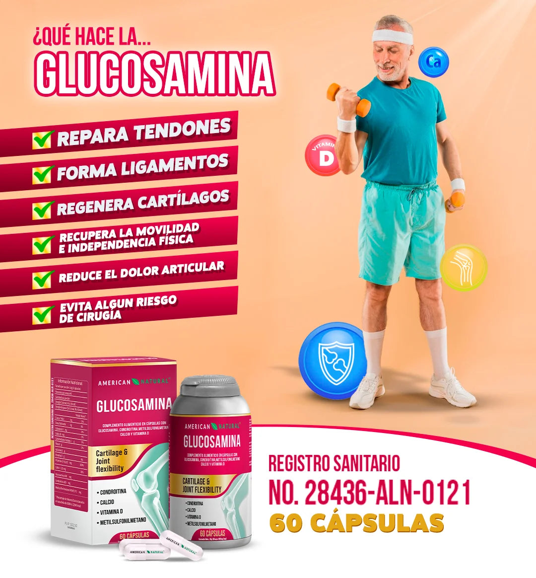 glucosamina american  natural