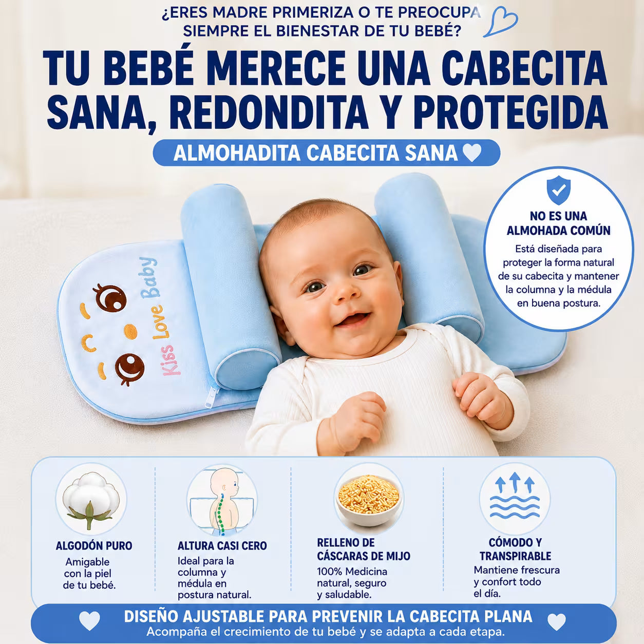 Almohadita Ergonómica Cabecita Sana™