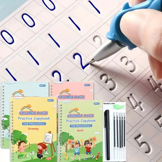 📝 Libro Mágico de Caligrafía 4 unidades – ¡Mejora la Escritura mientras se Divierten! ✍️✨